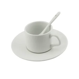 Juego De Pocillo Plato Tinto