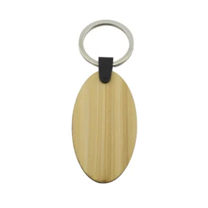 Llavero Bambú Basico Ovalado