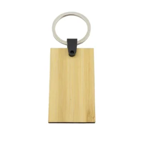 Llavero Bambú Basico Rectangular